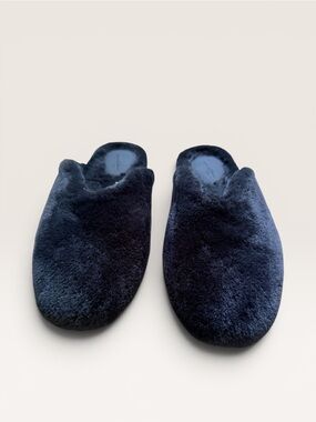 Universal Thread Black Faux Fur Mule House Slippers Size 10